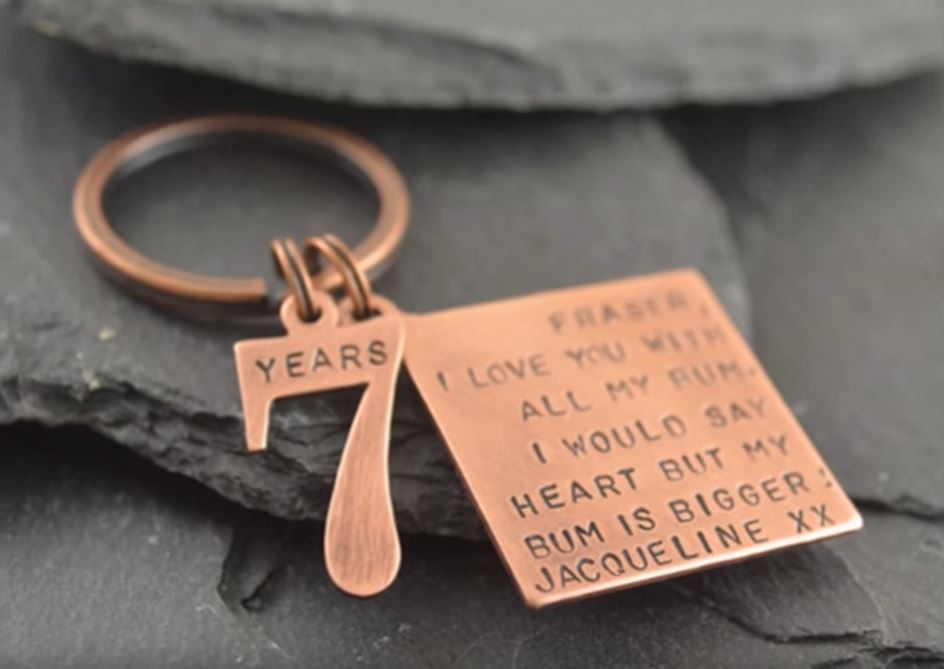 Heartfelt Traditional Wool and Copper 7 Year Anniversary Gifts
